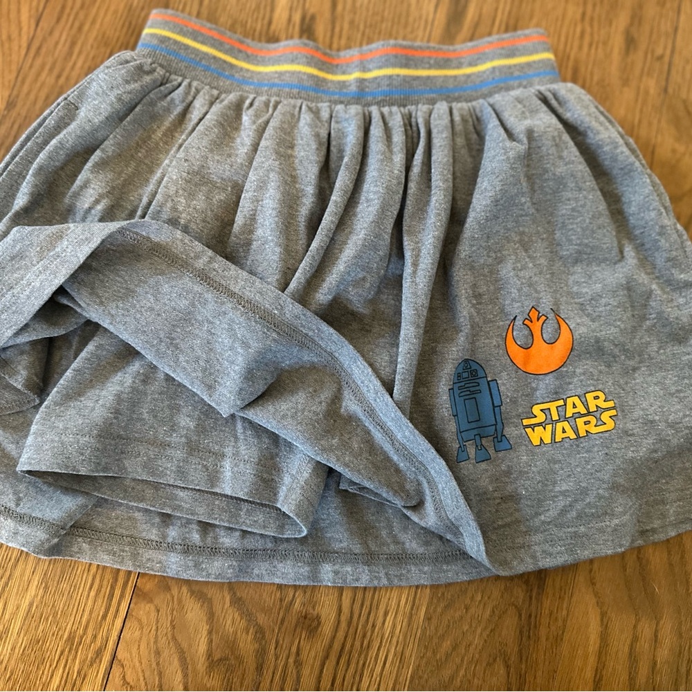 Hanna Anderson NWT Star Wars Kids Gray SKORT w pockets 130 or size 8 girls